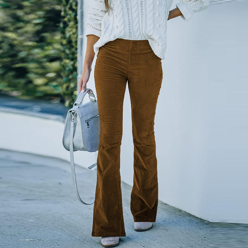 Belia - Dehnbare Lange Cordhose