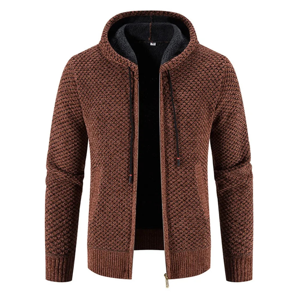 Herren Warme Strickjacke Langarm