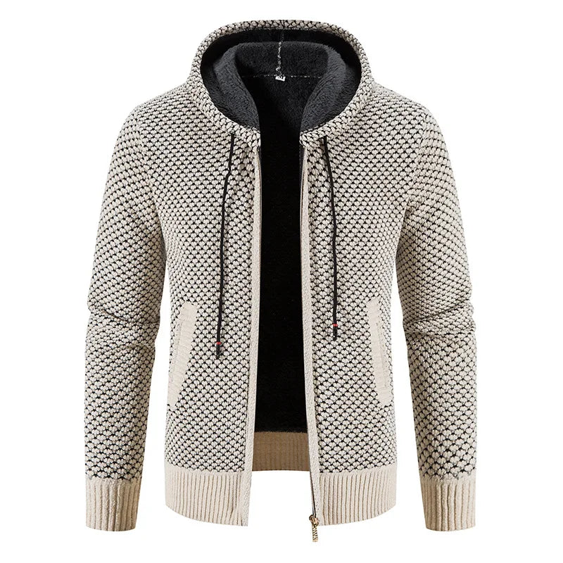 Herren Warme Strickjacke Langarm