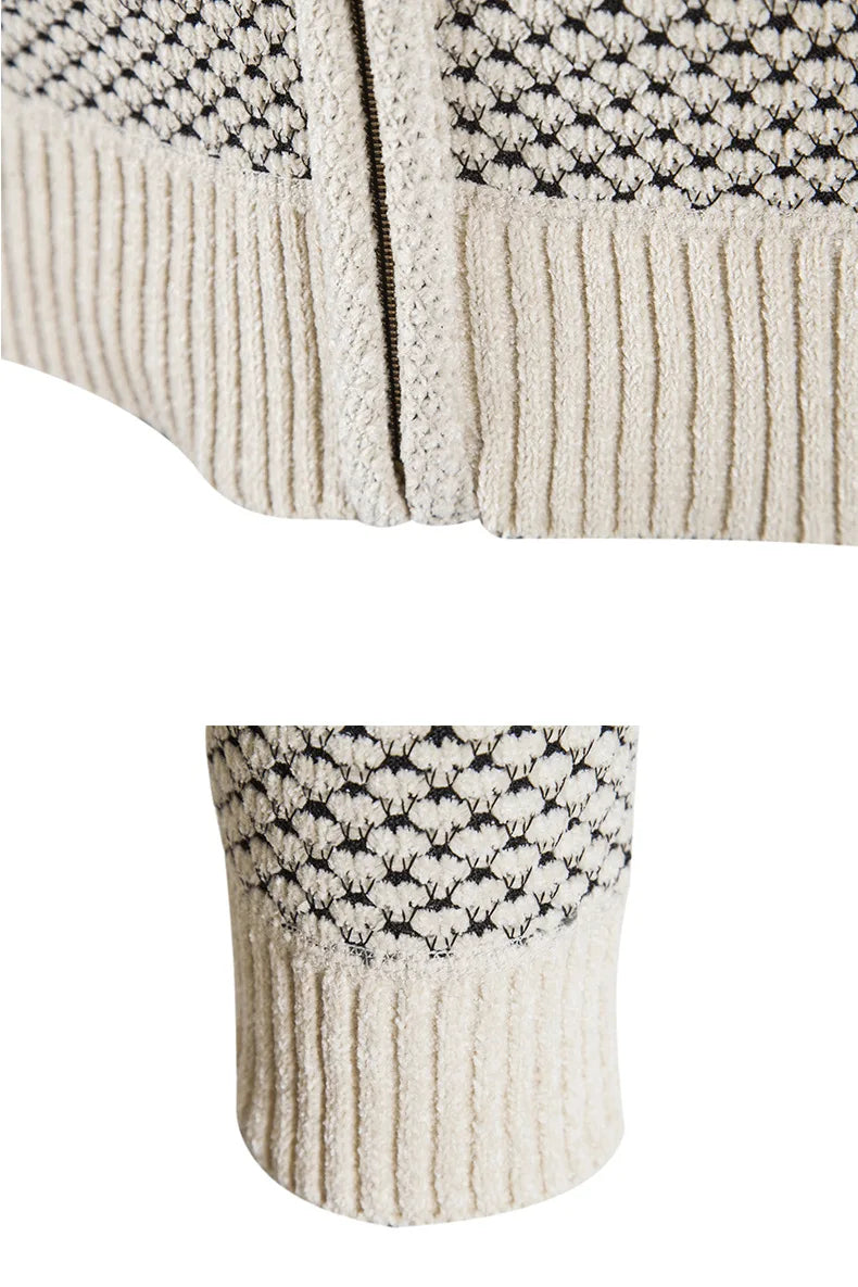 Herren Warme Strickjacke Langarm