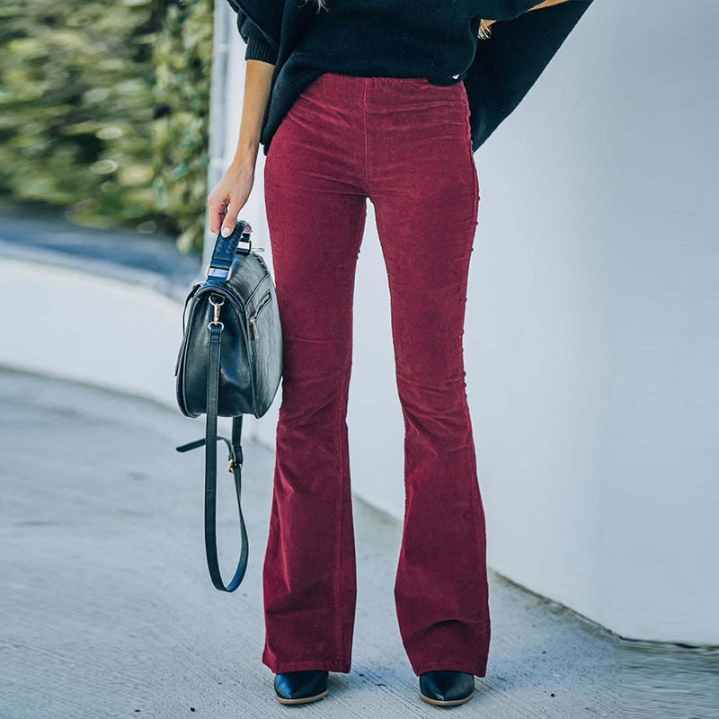 Belia - Dehnbare Lange Cordhose