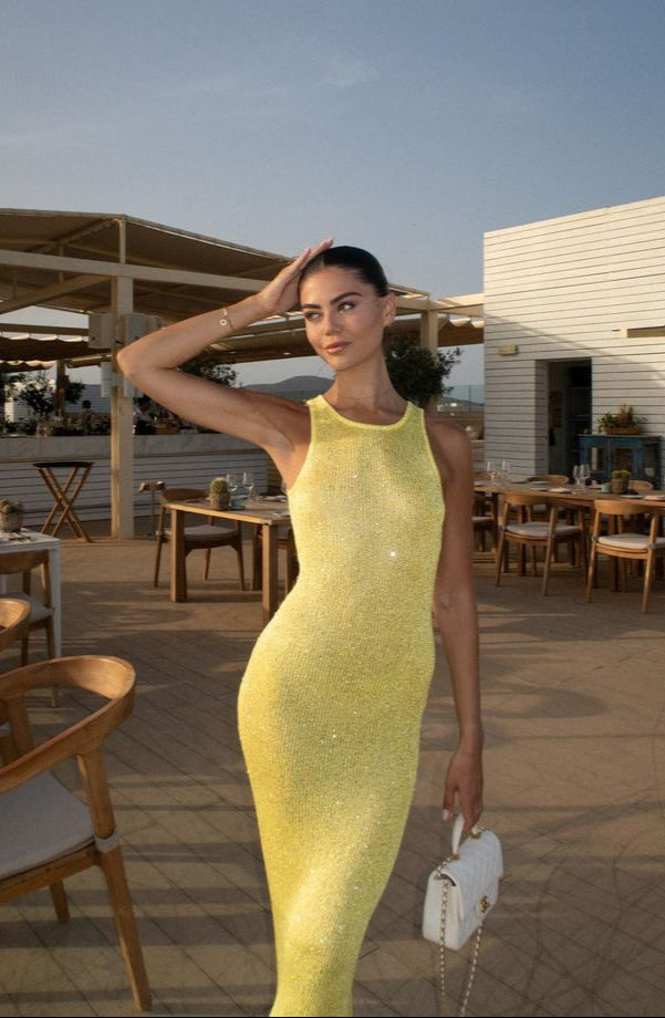 Yalina - Damen Ärmelloses Kleid Maxi