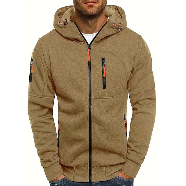 Herren Hochwertiger Kapuzenpullover Reißverschluss