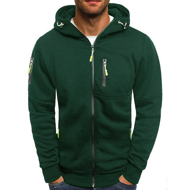 Herren Hochwertiger Kapuzenpullover Reißverschluss