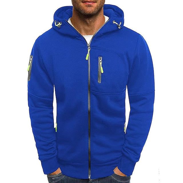 Herren Hochwertiger Kapuzenpullover Reißverschluss