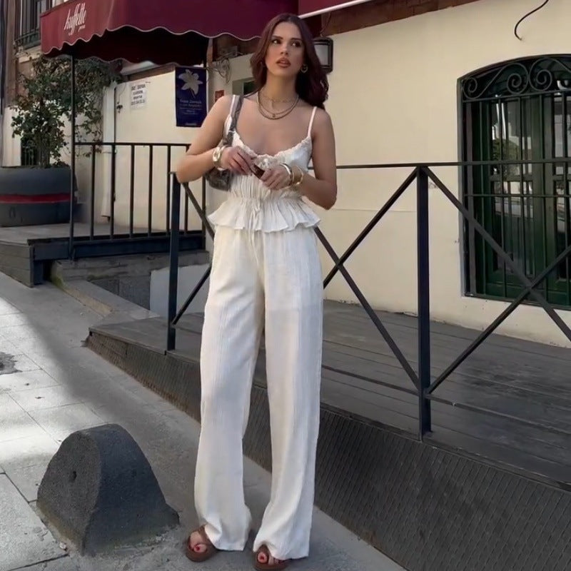 Leyla – Damen Set aus Tanktop und Weiter Hose