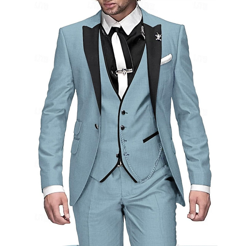 Herren Business Dreiteiliges Set Mit Weste