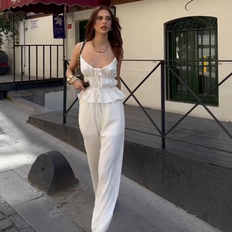 Leyla – Damen Set aus Tanktop und Weiter Hose