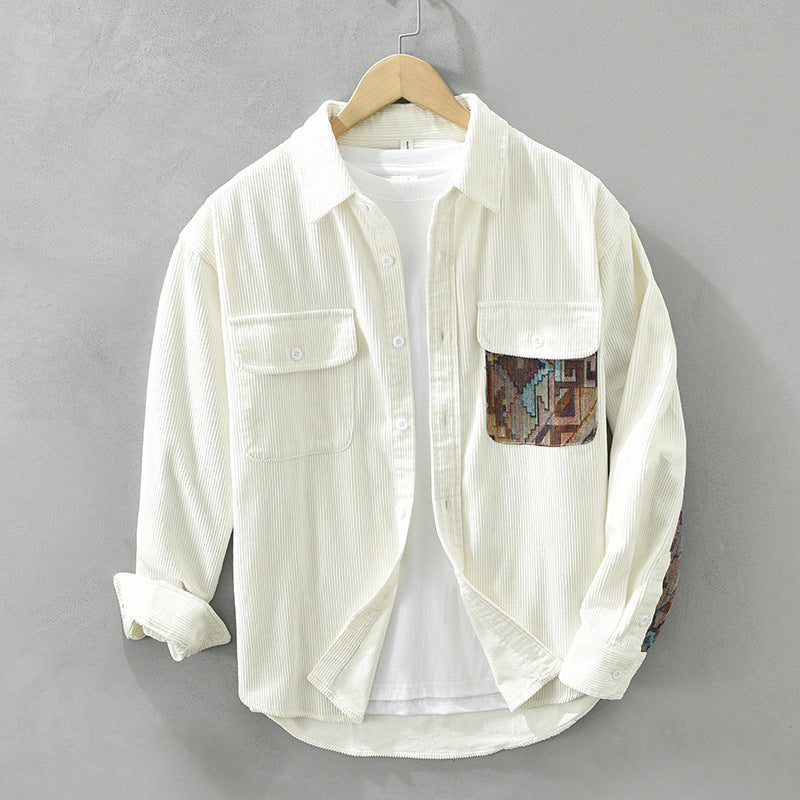 Herren Stilvolles Langarmhemd Vintage