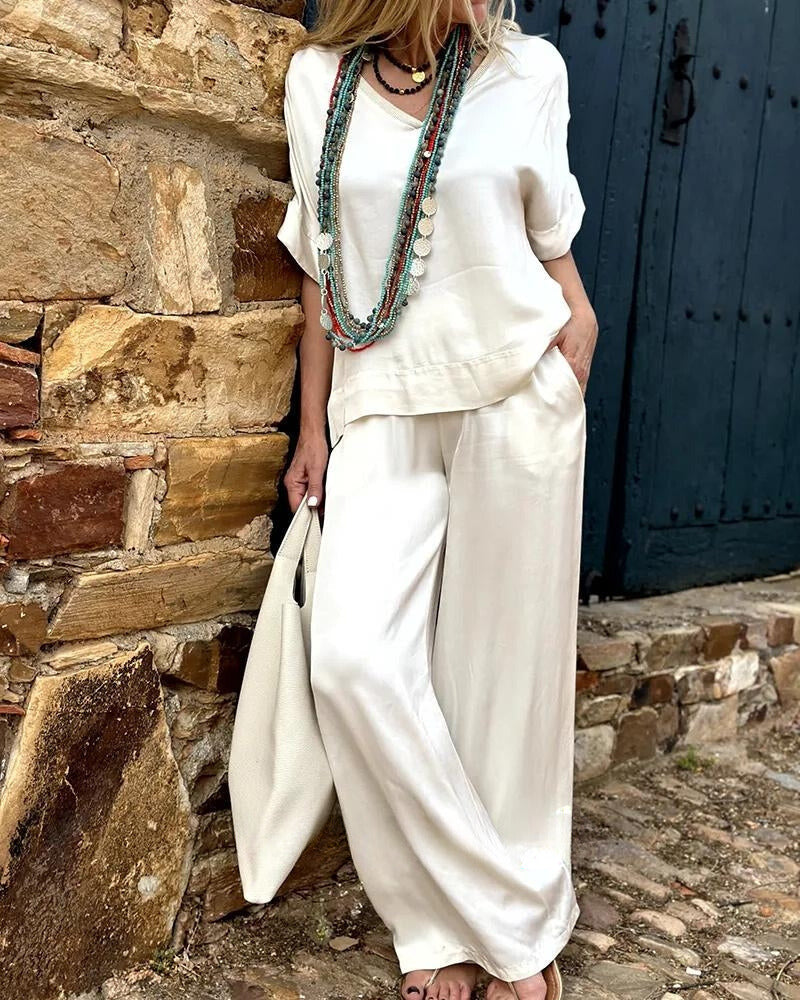 Hiltrun - Bluse & Hosen Set