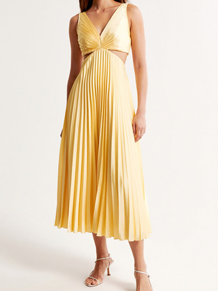 Sam | Plissiertes Midikleid mit Cut-Outs