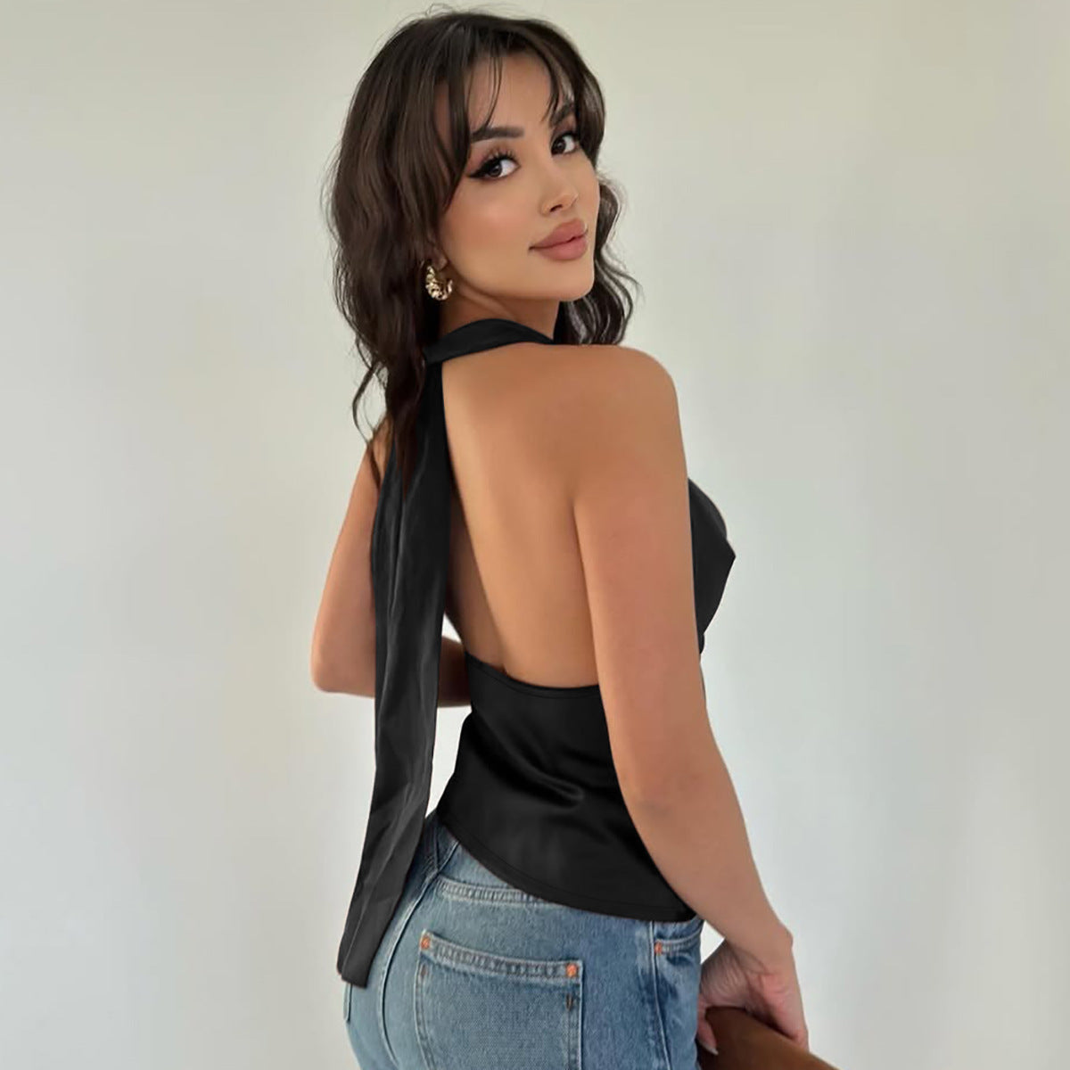 Ophelie | Neckholder-Top mit drapiertem Ausschnitt