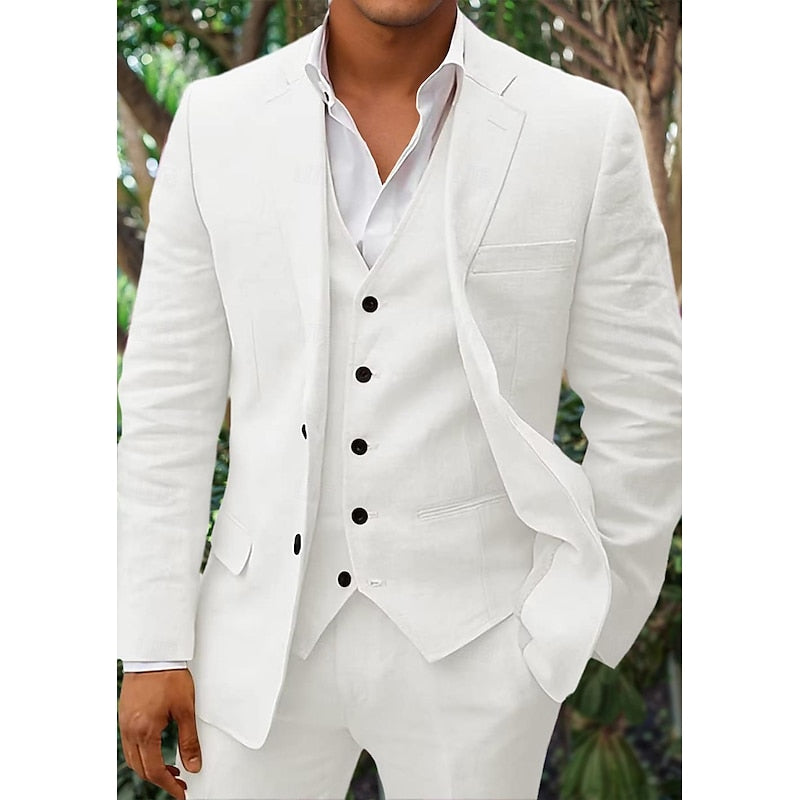 Herren Dreiteiliges Set Mit Weste