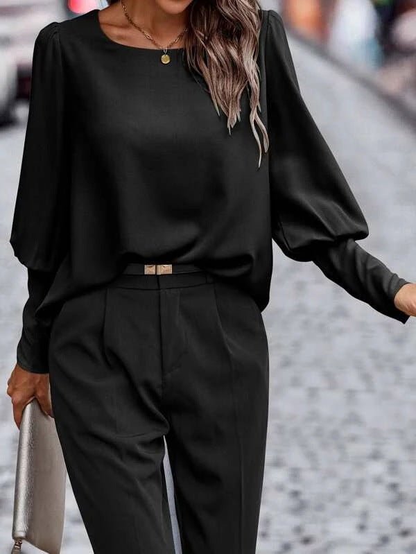 Damen Langärmelige Bluse Modisch
