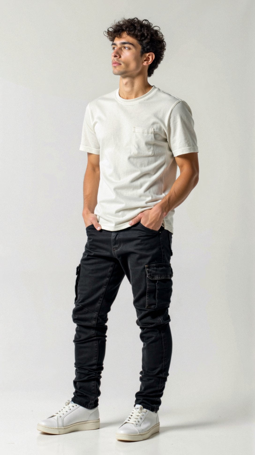 Herren Dehnbare Cargo-Jeans Slim Fit