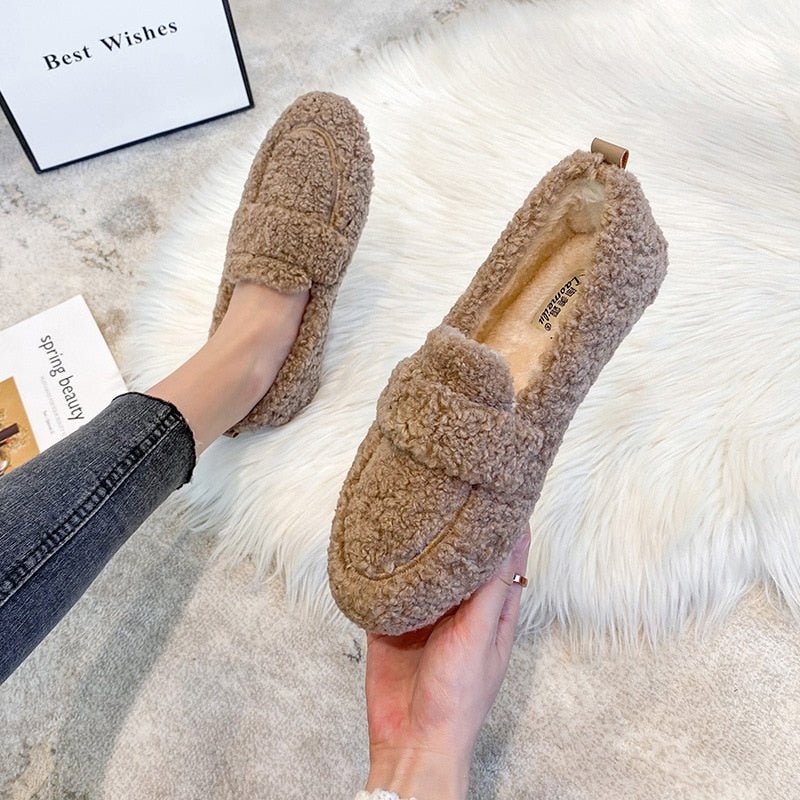 Damen Plüsch Pantoffeln Winter