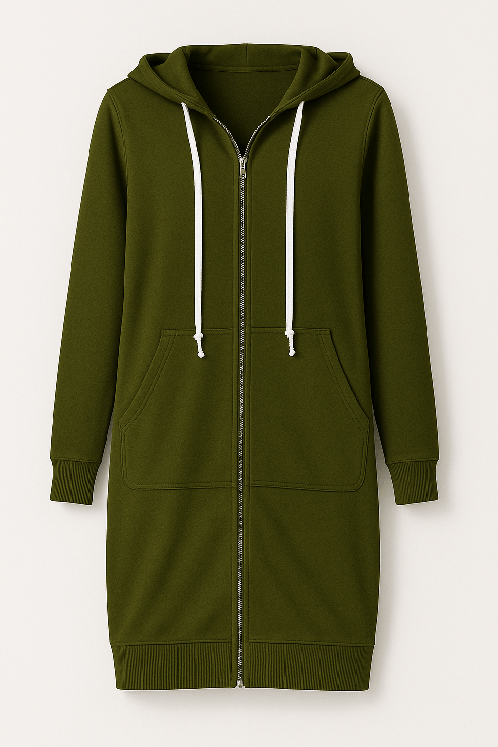Damen Knielanger Hoodie Warme