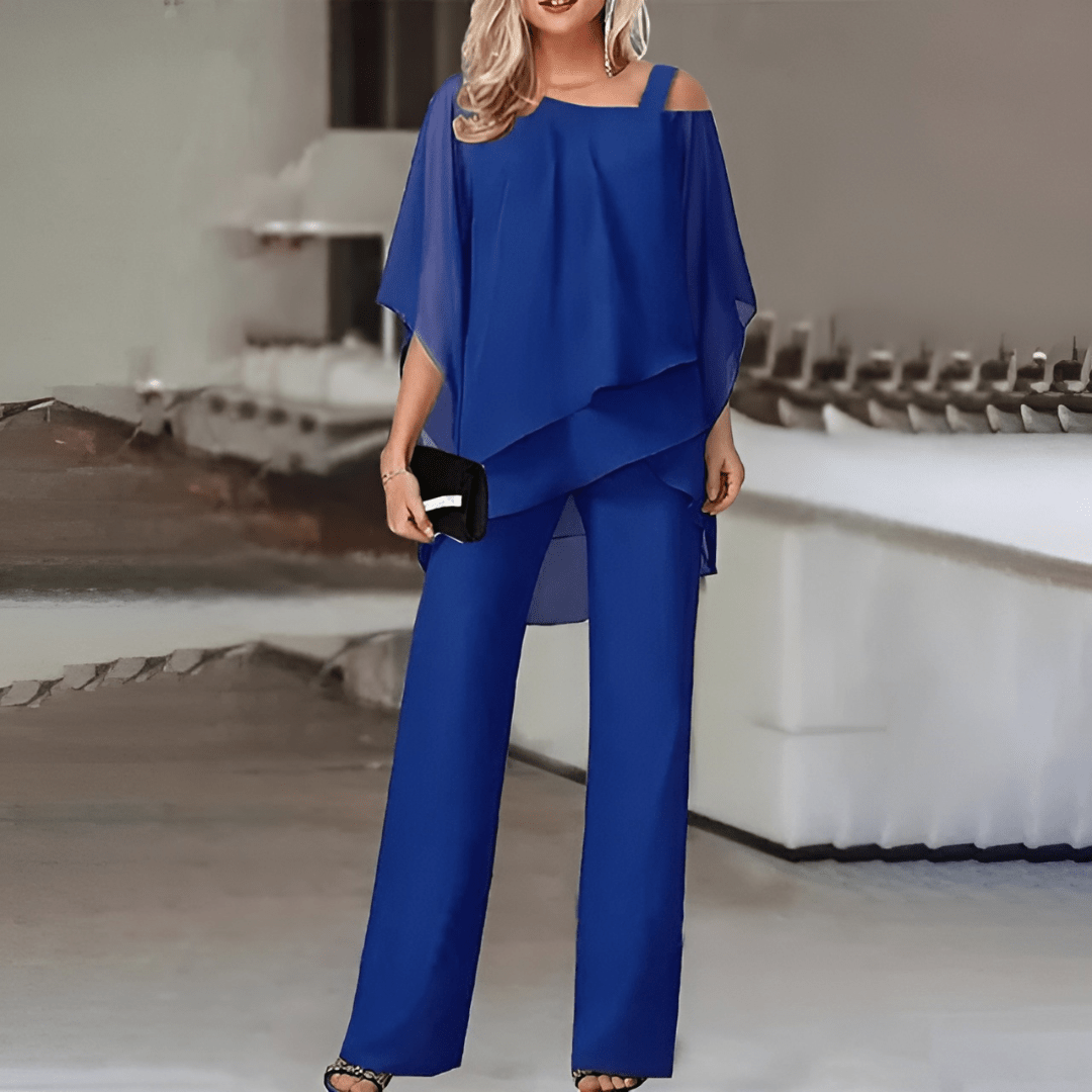 Damen Schulterfreies Oberteil und Hosen Set