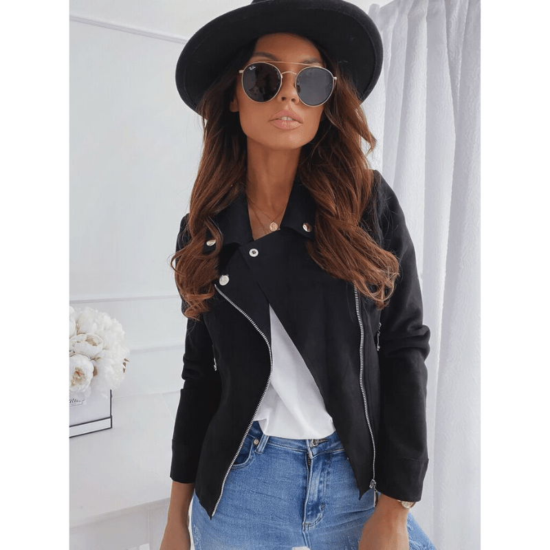 Damen Vintage Biker Jacke Leichte