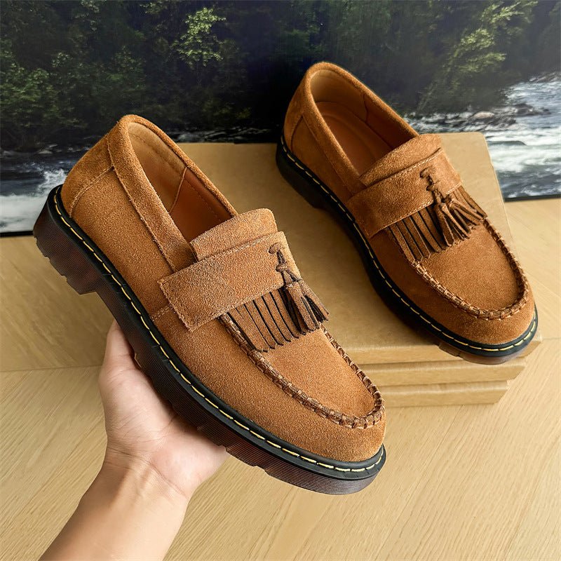 Herren Wildleder-Loafer mit Quasten Bequem