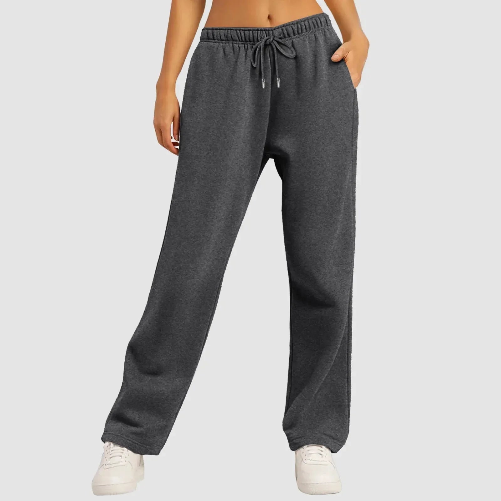 Damen Weitbeinige Jogginghosen Leichte