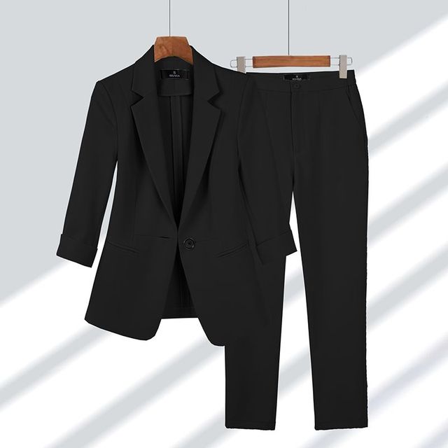 Damen Blazer und Hosen Set Slim fit