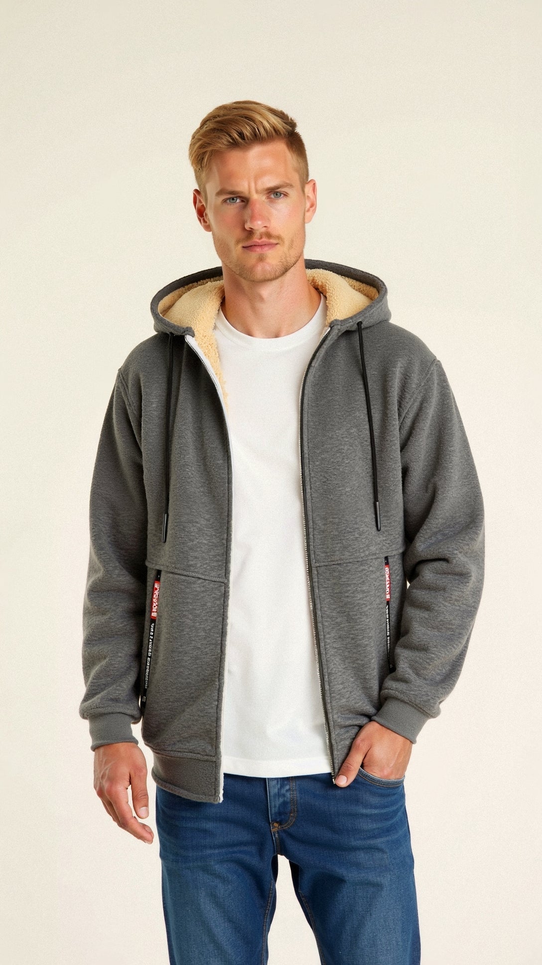 Herren Gefütterter Hoodie Warm