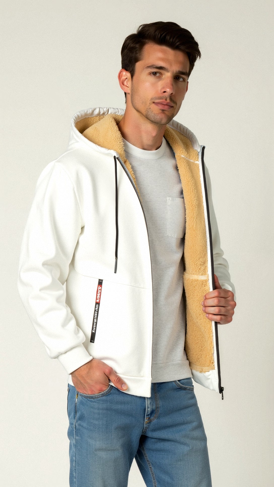 Herren Gefütterter Hoodie Warm