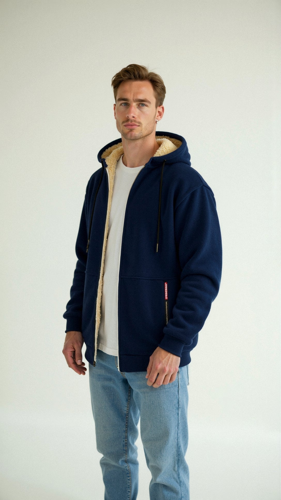 Herren Gefütterter Hoodie Warm