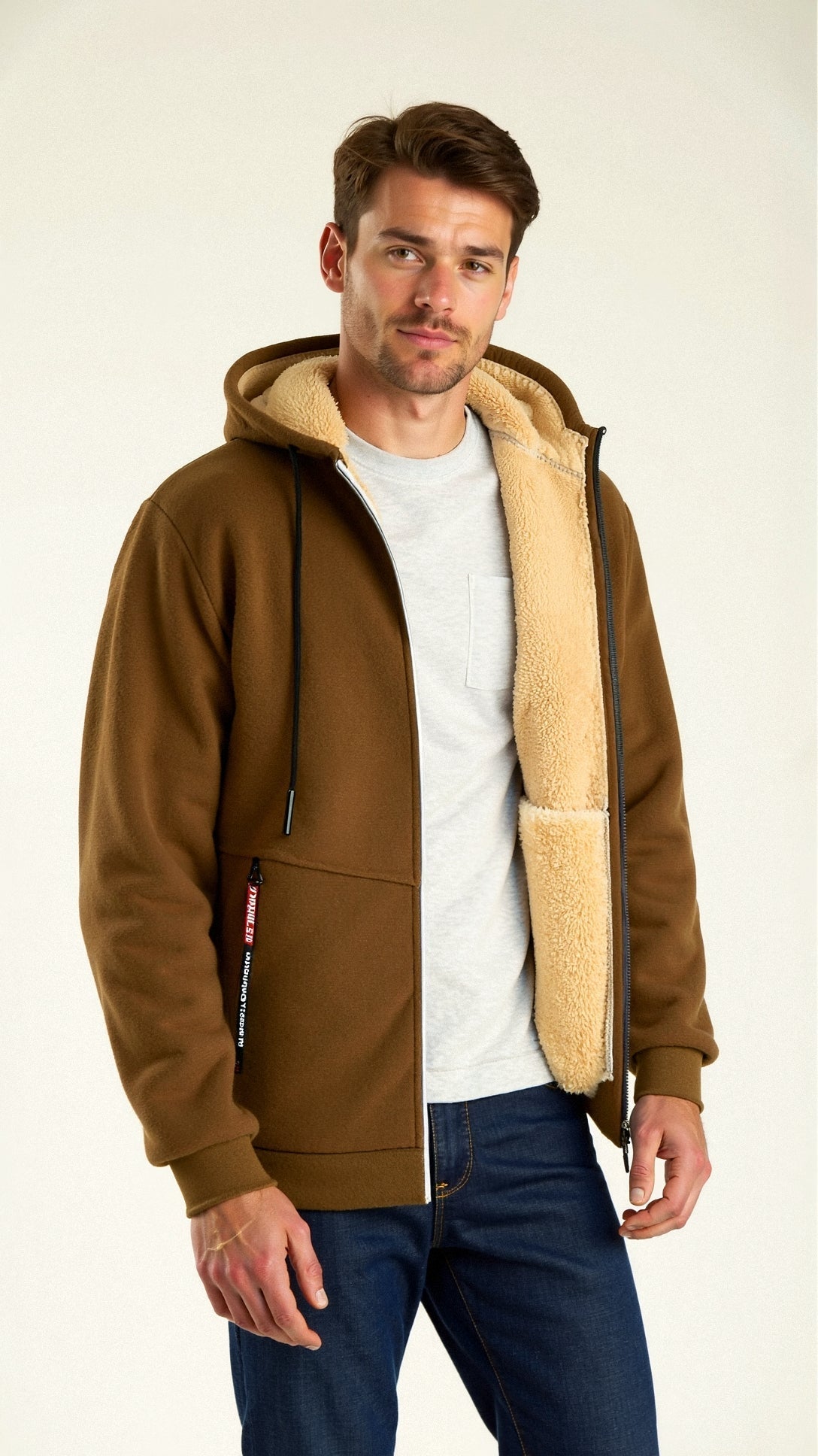 Herren Gefütterter Hoodie Warm