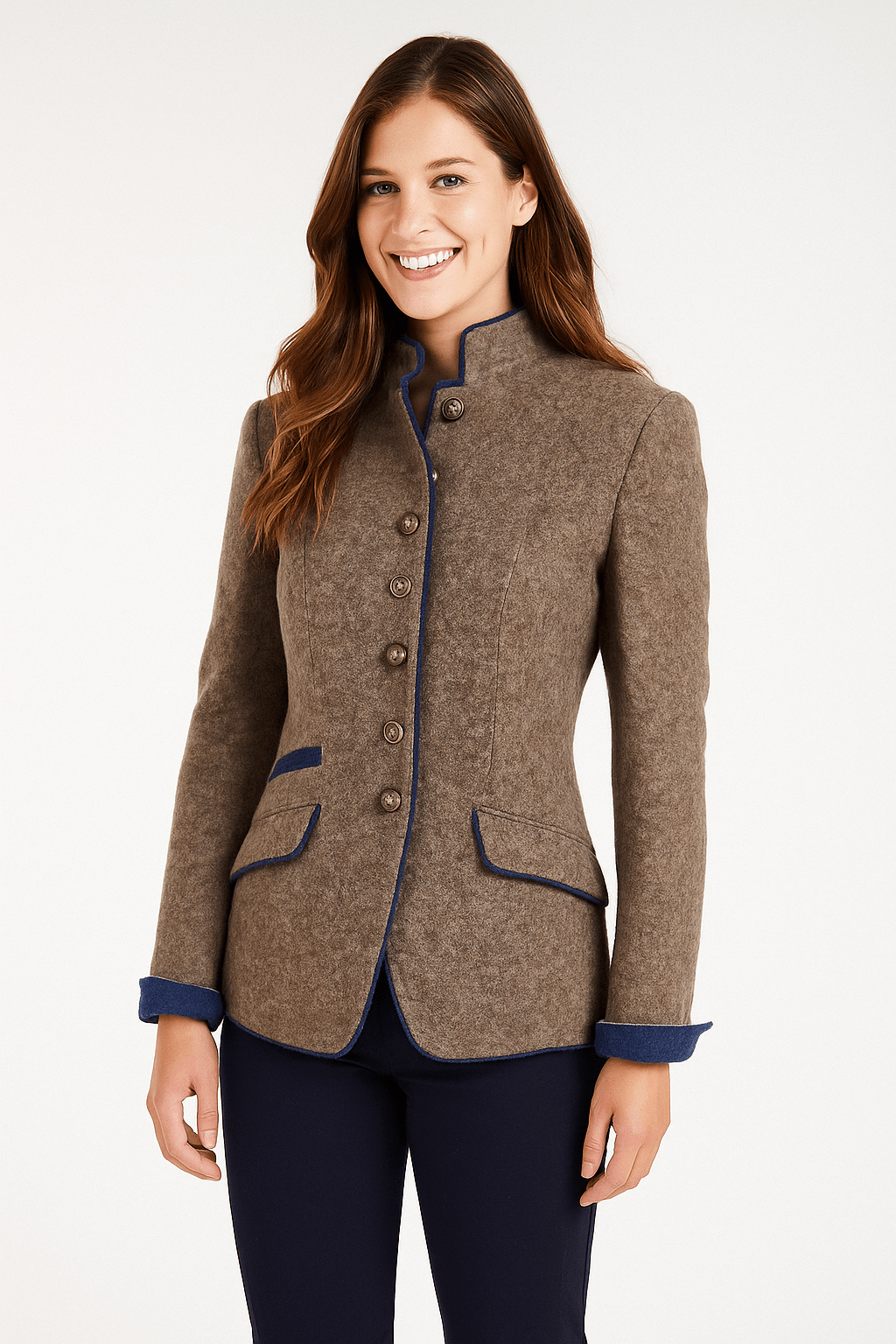 Damen Blazer mit Stehkragen Winter