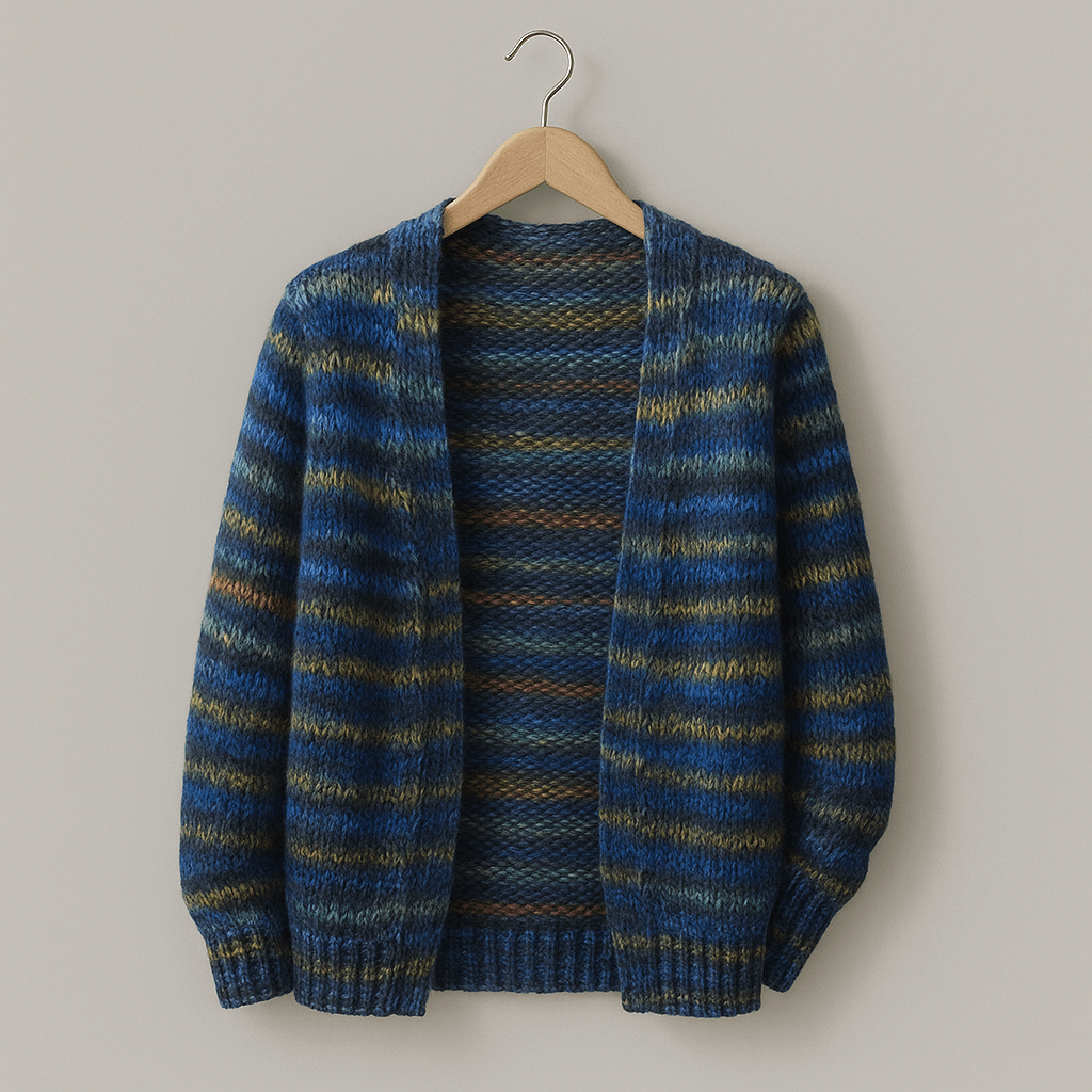 Damen Mehrfarbige Strickjacke Stilvoll