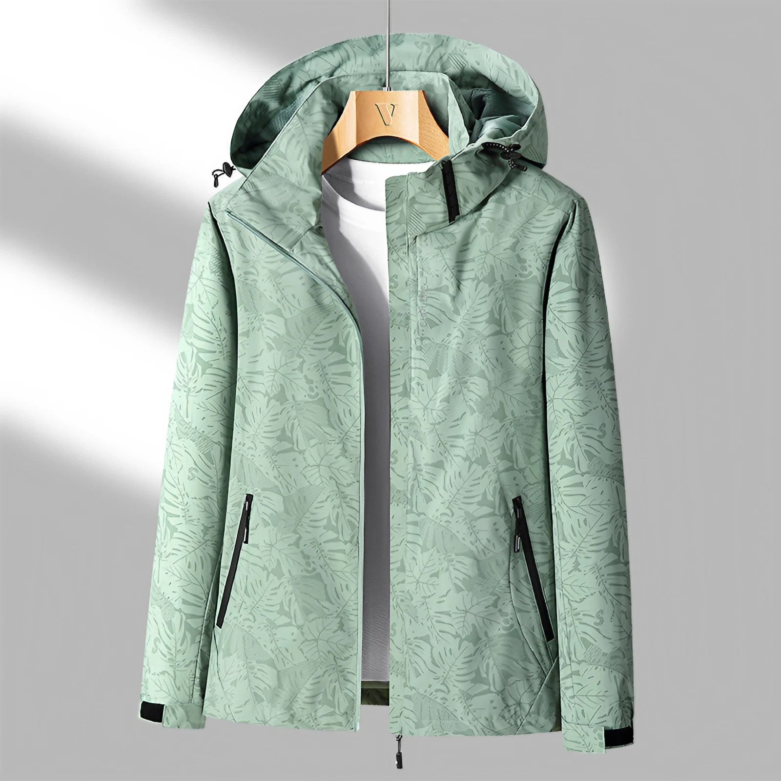 Damen Bedruckte Jacke mit Kapuze Outdoor