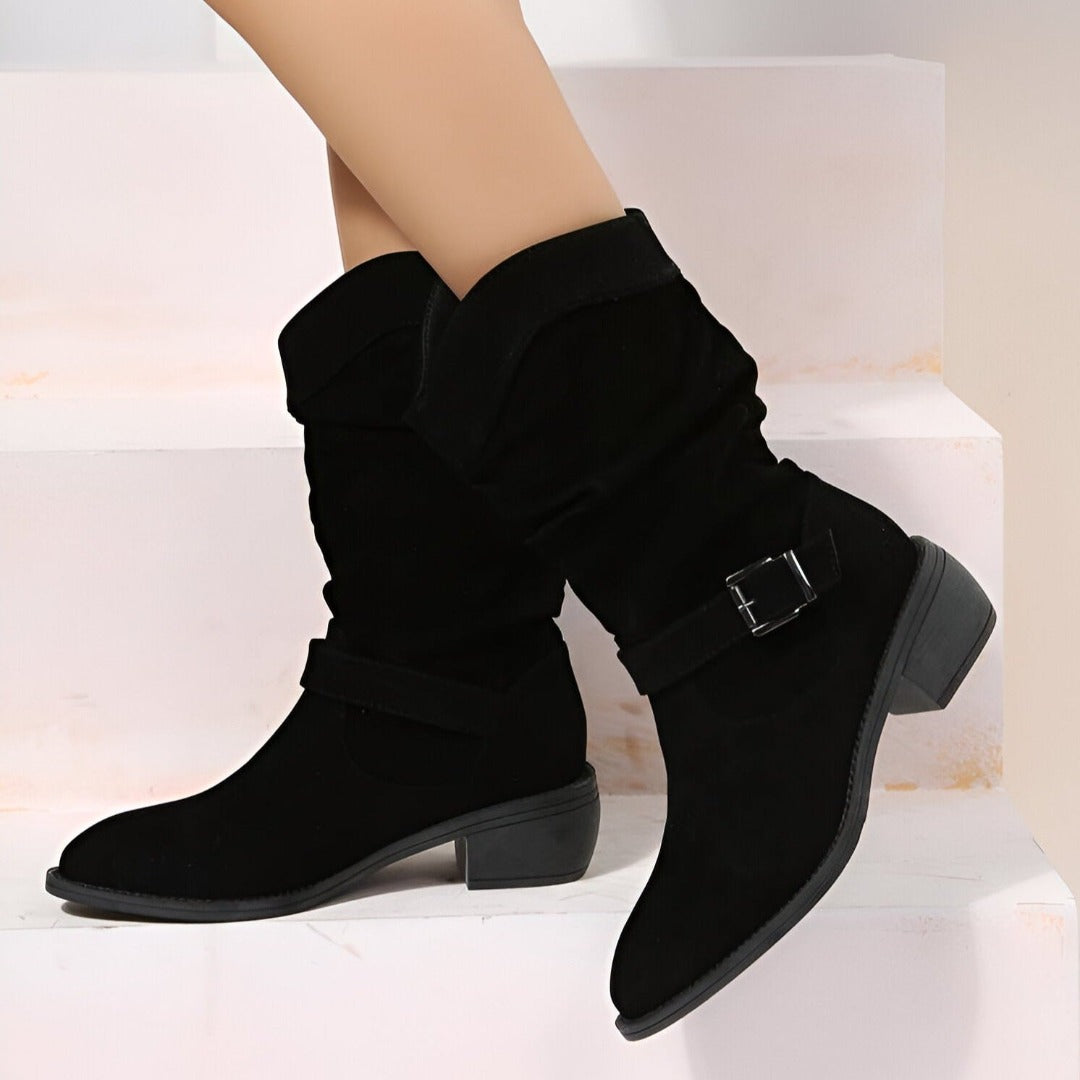 Damen Lässige Stiefel Mit Weichem Fussbett Vintage