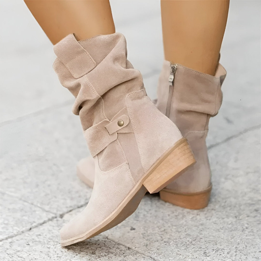 Damen Lässige Stiefel Mit Weichem Fussbett Vintage