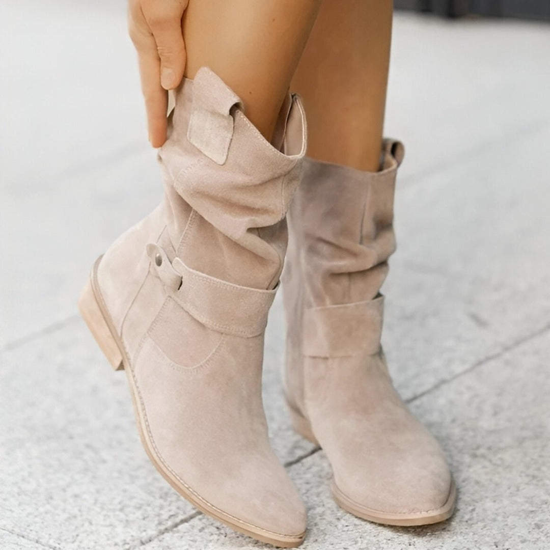Damen Lässige Stiefel Mit Weichem Fussbett Vintage