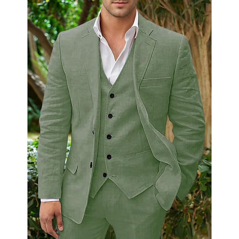 Herren Dreiteiliges Set Mit Weste