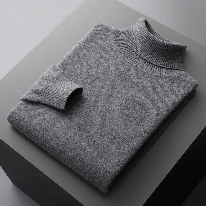 Herren Hochwertiger Pullover Rollkragen