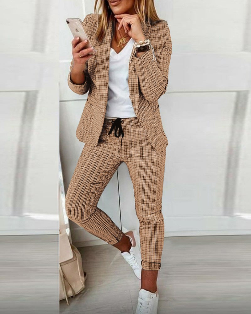 Dorothea - Plaid Casual Women's Suit