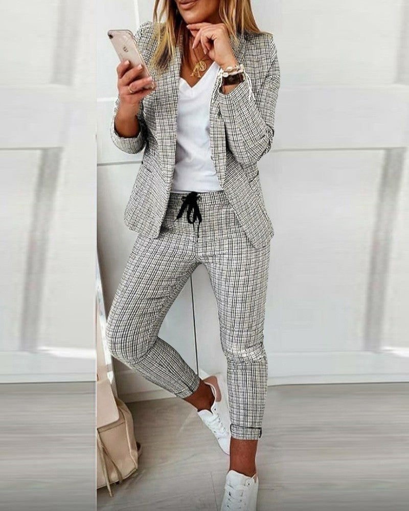 Dorothea - Plaid Casual Women's Suit