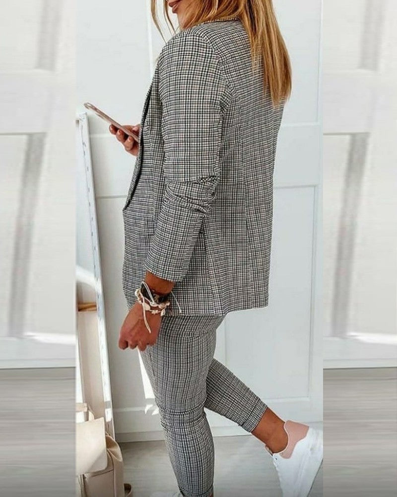 Dorothea - Plaid Casual Women's Suit