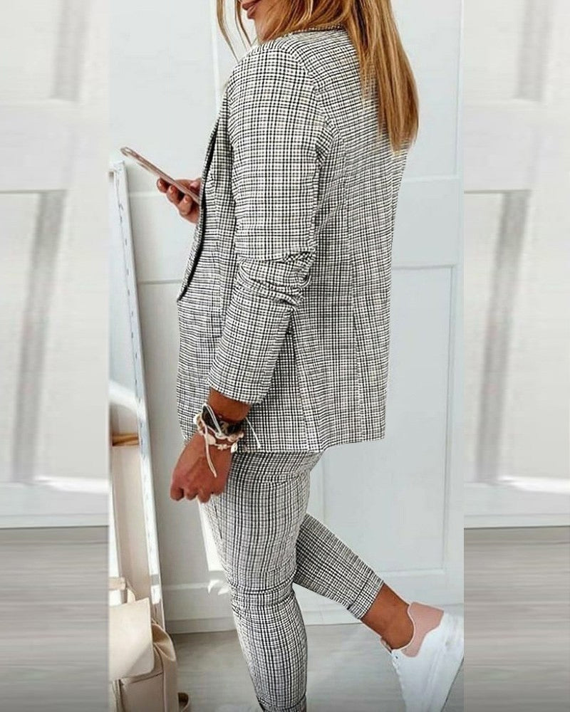 Dorothea - Plaid Casual Women's Suit
