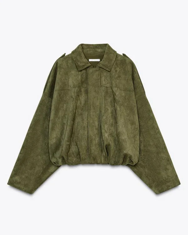 LUMIÈRE | FAUX SUÈDE BOMBERJACKE