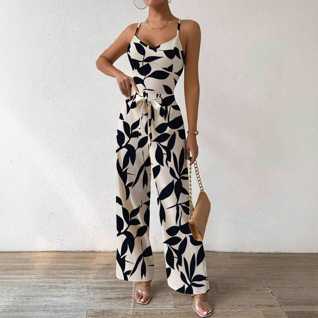 Liane | Trägerloser Overall mit Blumenprint