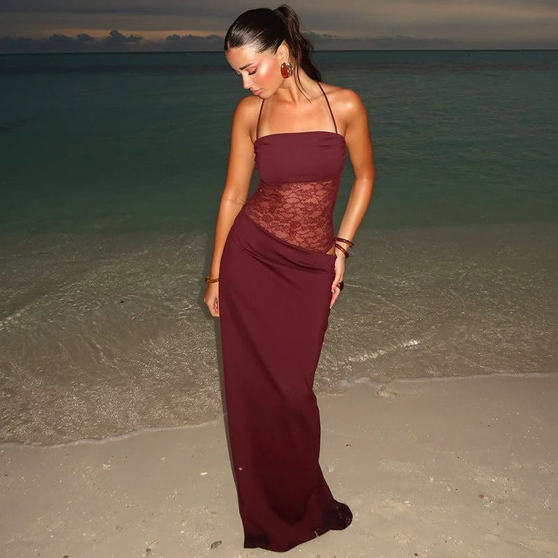 Rina | Lange Spitzenkleid