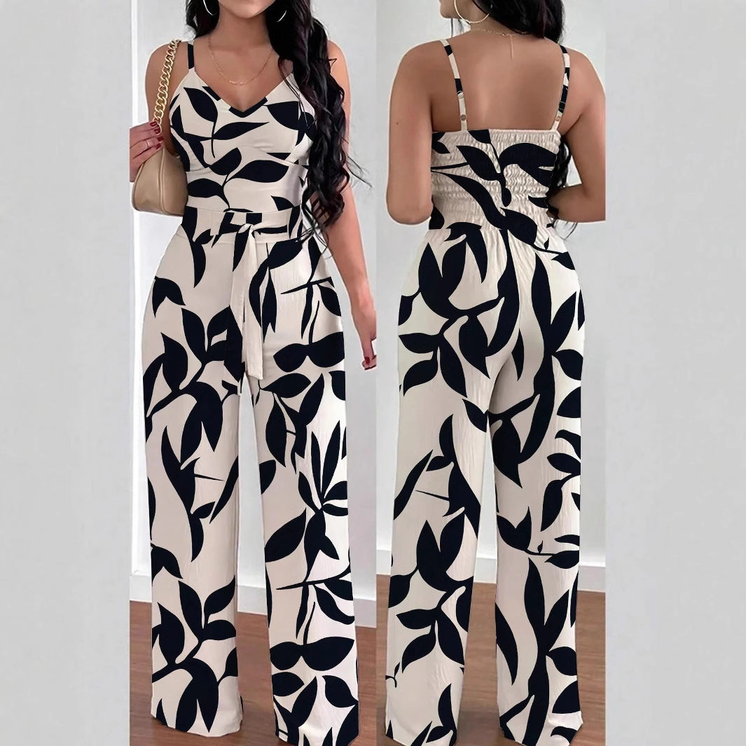 Liane | Trägerloser Overall mit Blumenprint