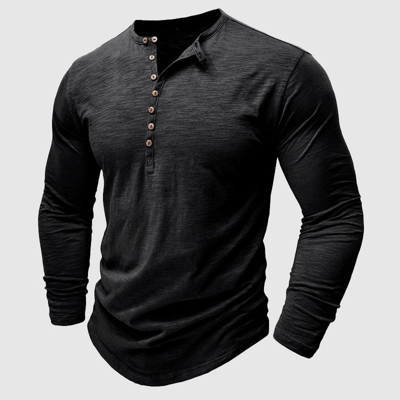 Herren Lockeres Shirt Langarm