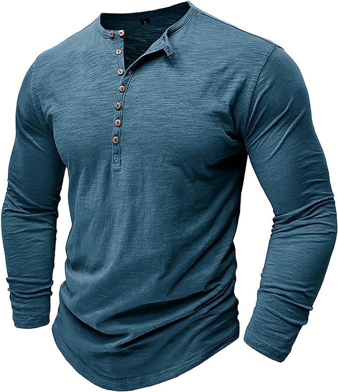 Herren Lockeres Shirt Langarm
