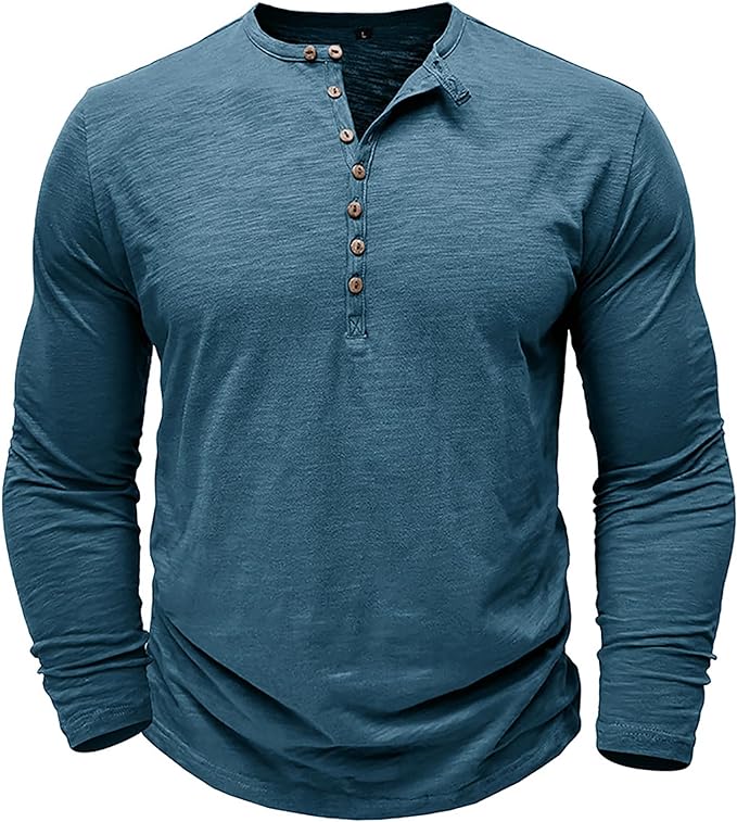 Herren Lockeres Shirt Langarm