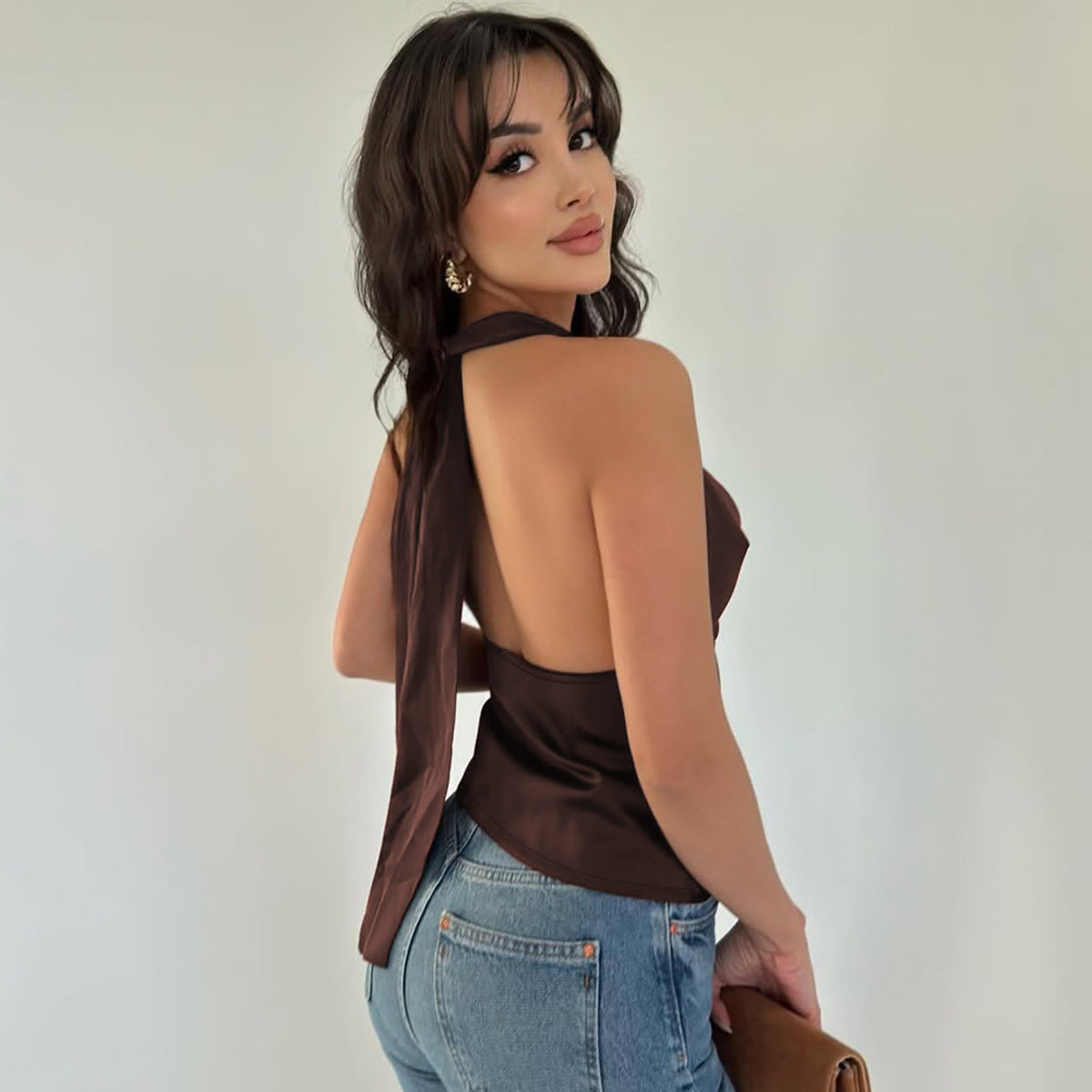 Ophelie | Neckholder-Top mit drapiertem Ausschnitt